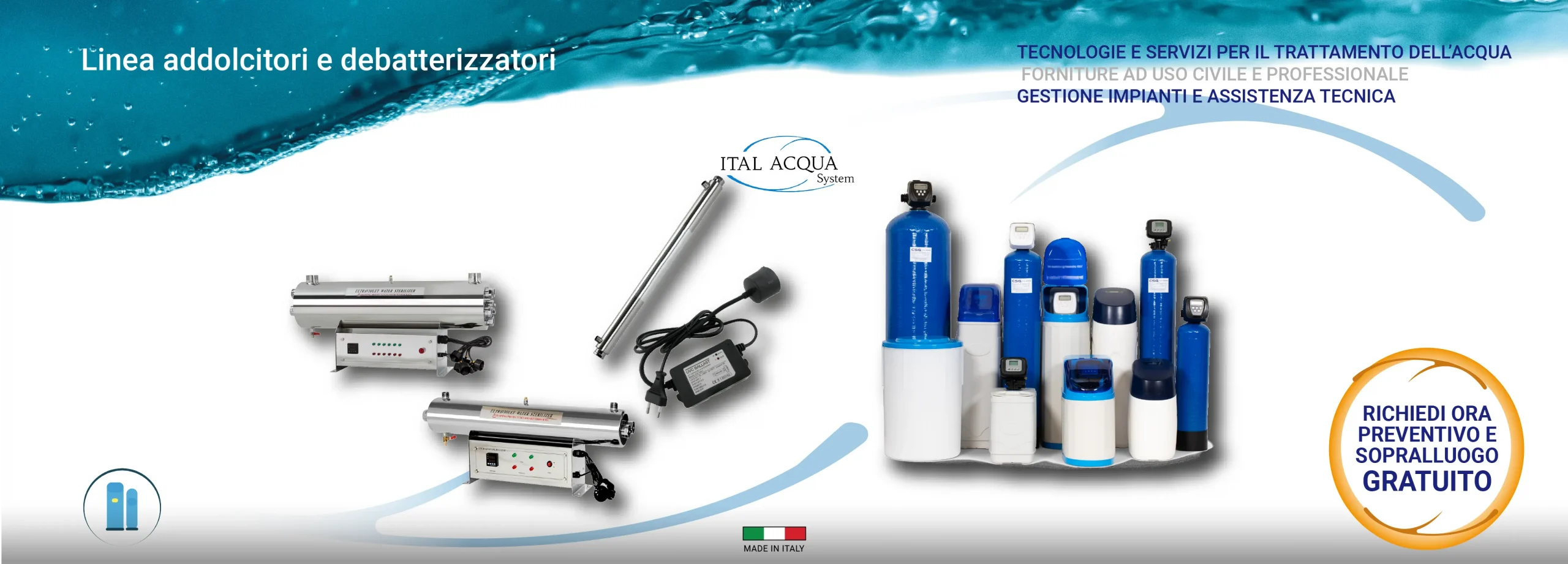 Ital Acqua System banner Addolcitori e Potabilizzazione