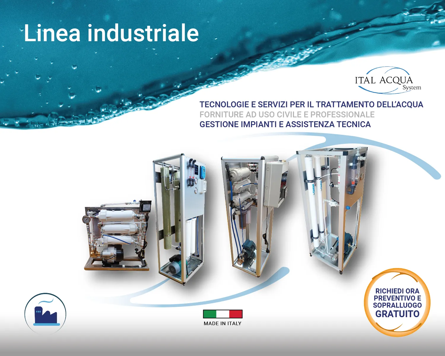 Ital Acqua System banner linea industriale