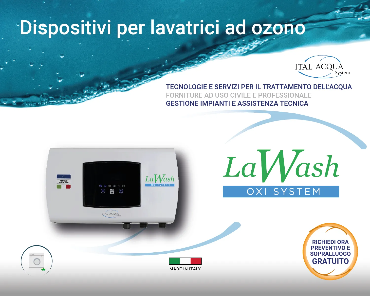 Ital Acqua System banner linea per lavatrice